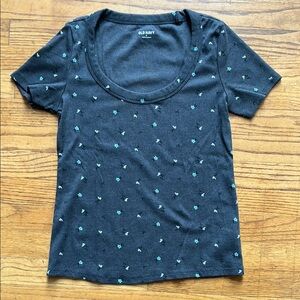 Old Navy Women's Black Floral Top